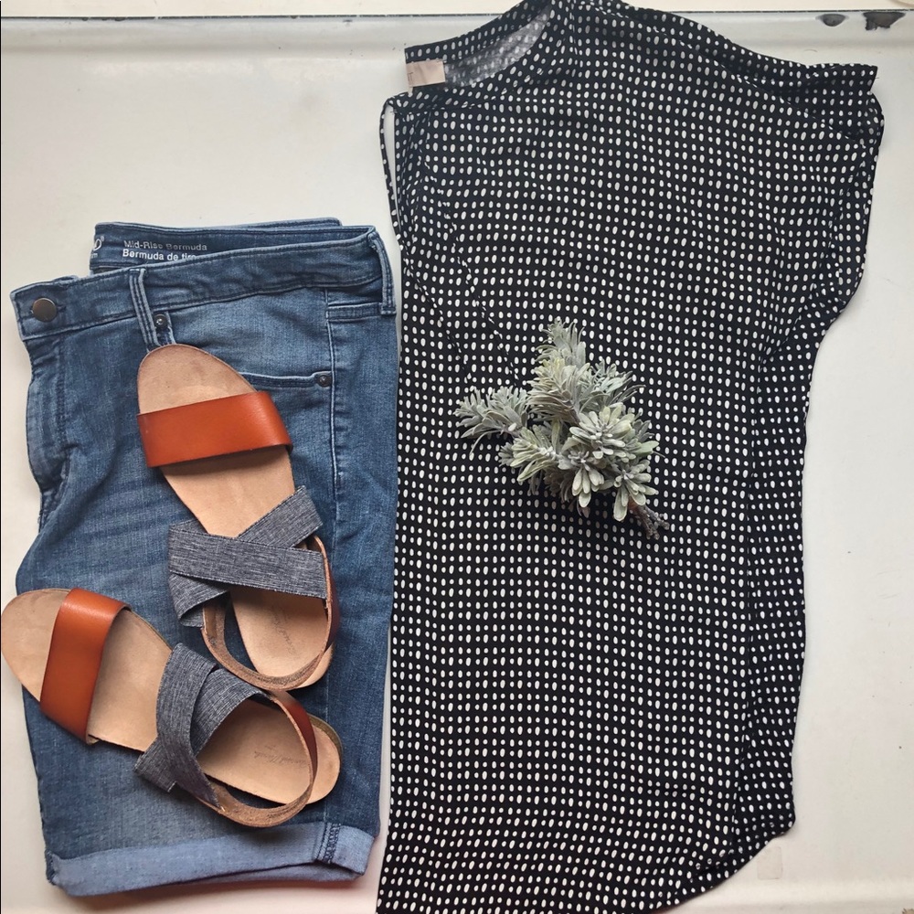 Loft mixed media blouse